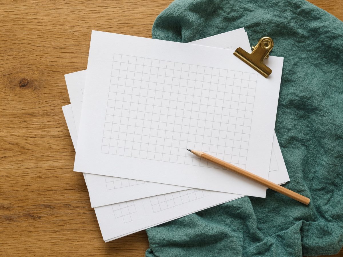 Printable homeschool worksheets on a kitchen table